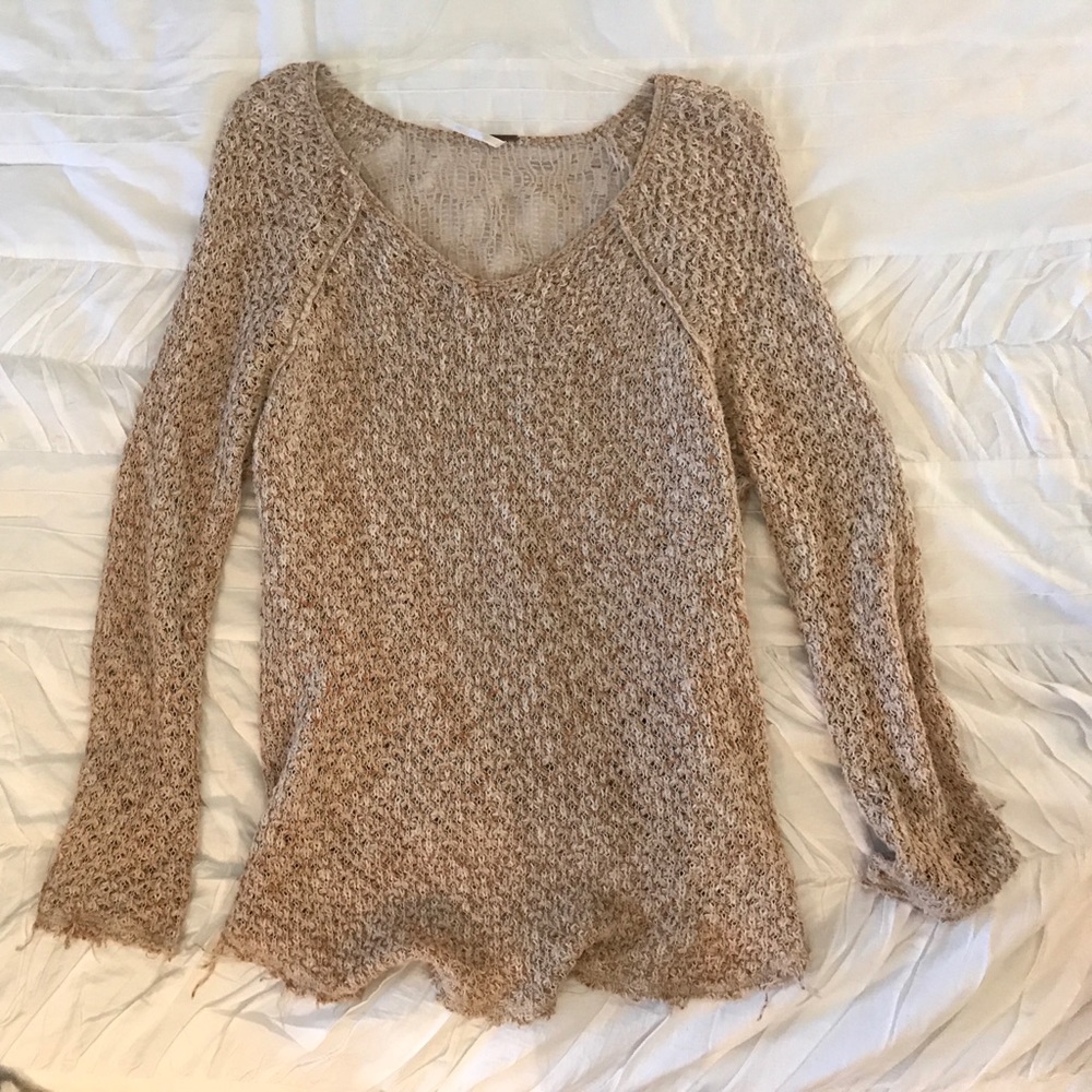 Free People Lace Back Sweater